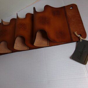 Wine Bottle Holder Rack Leather Wall  4